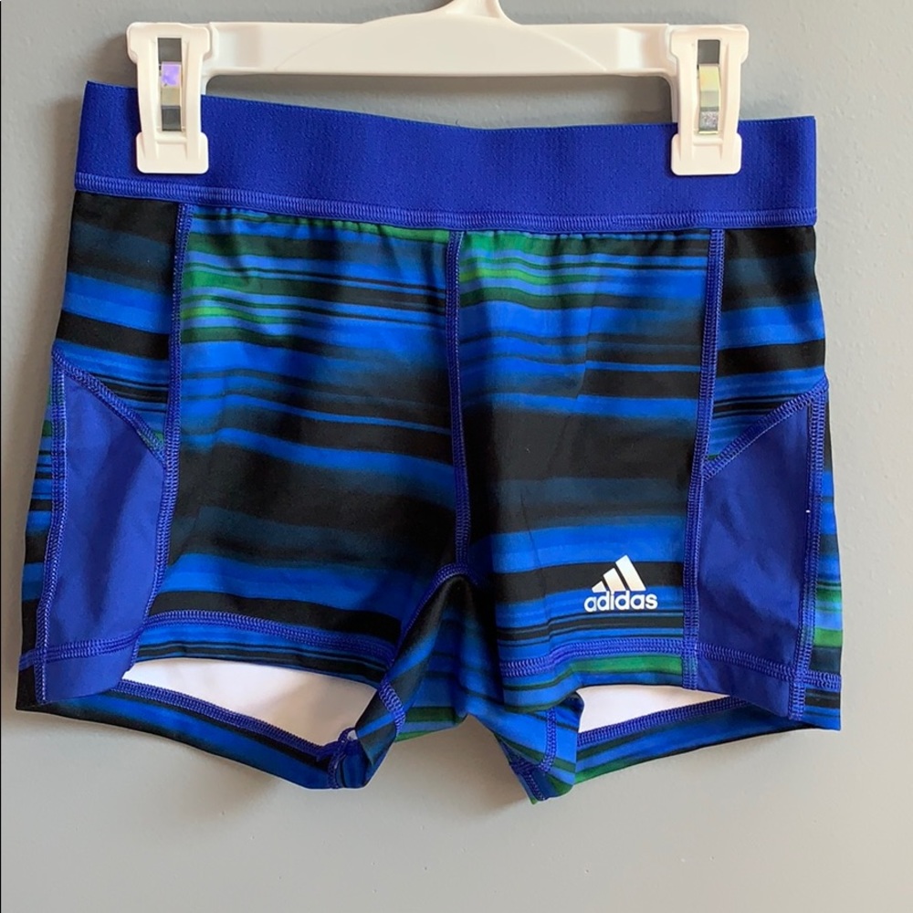 blue adidas shorts